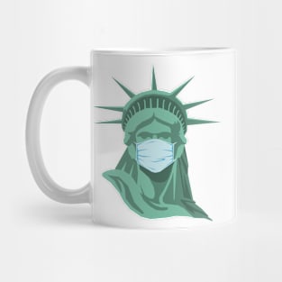 Statue of Liberty wears a mask Mug